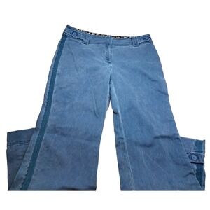 Nine‎ & Co Weekend Jean Trouser Women's 12 Teal Bootcut Stretch 33x29